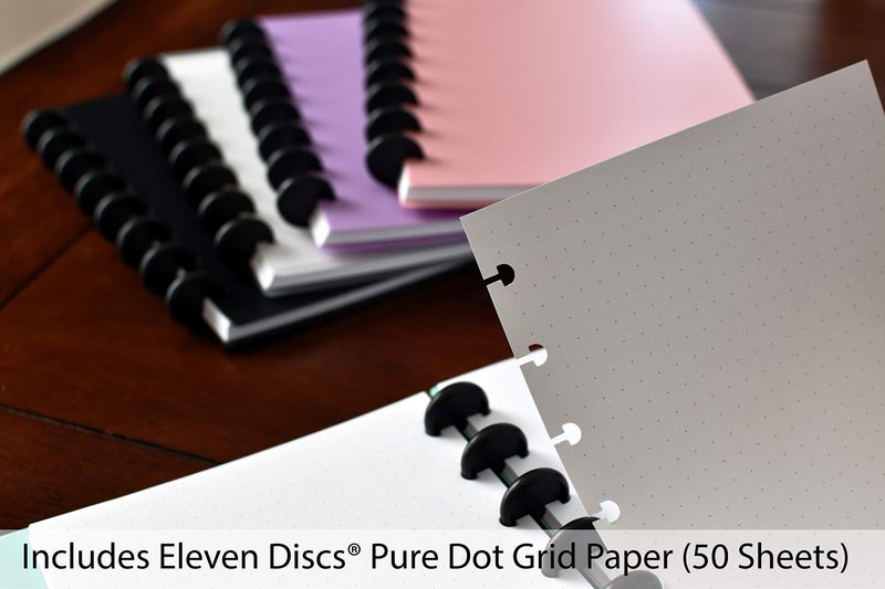 Eleven Discs Discbound Notebook, Junior Size, 1mm Poly Cover, Heavyweight Paper, 50 Dot Grid Sheets (Black) - Image 5
